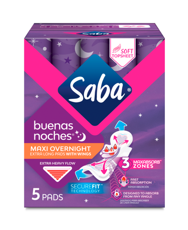 Saba® Buenas Noches® Maxi Overnight with Wings